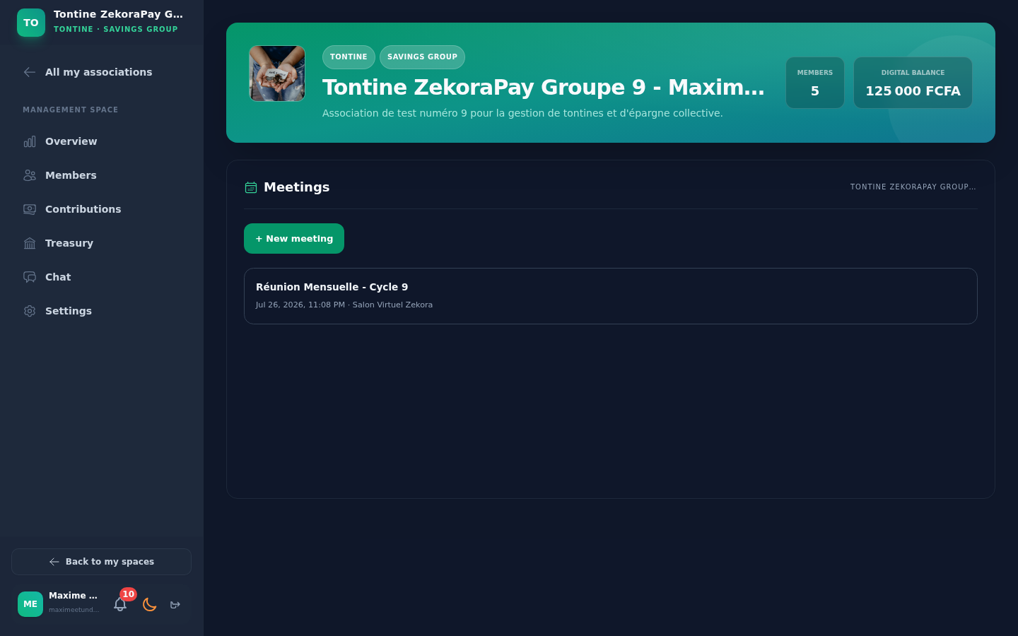 Stage 10 - Meetings & Session Settlement
