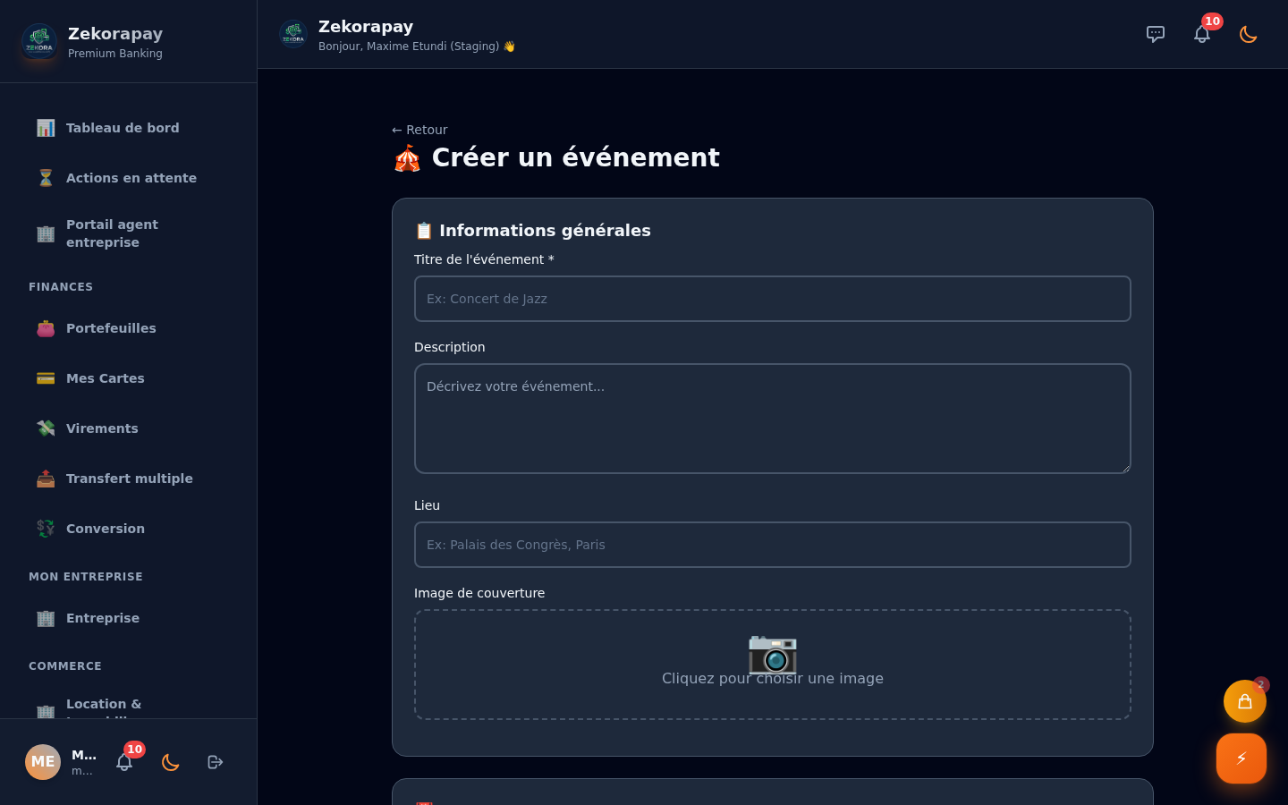 Formulaire de création